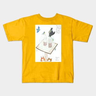 Hobson's Cat's Choice - Crow bird table Kids T-Shirt